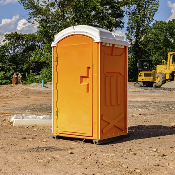 how often are the portable restrooms cleaned and serviced during a rental period in Forreston Illinois